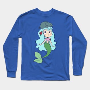 Mermaid and Tiny Elephant Long Sleeve T-Shirt